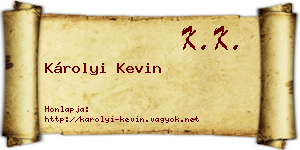 Károlyi Kevin névjegykártya
